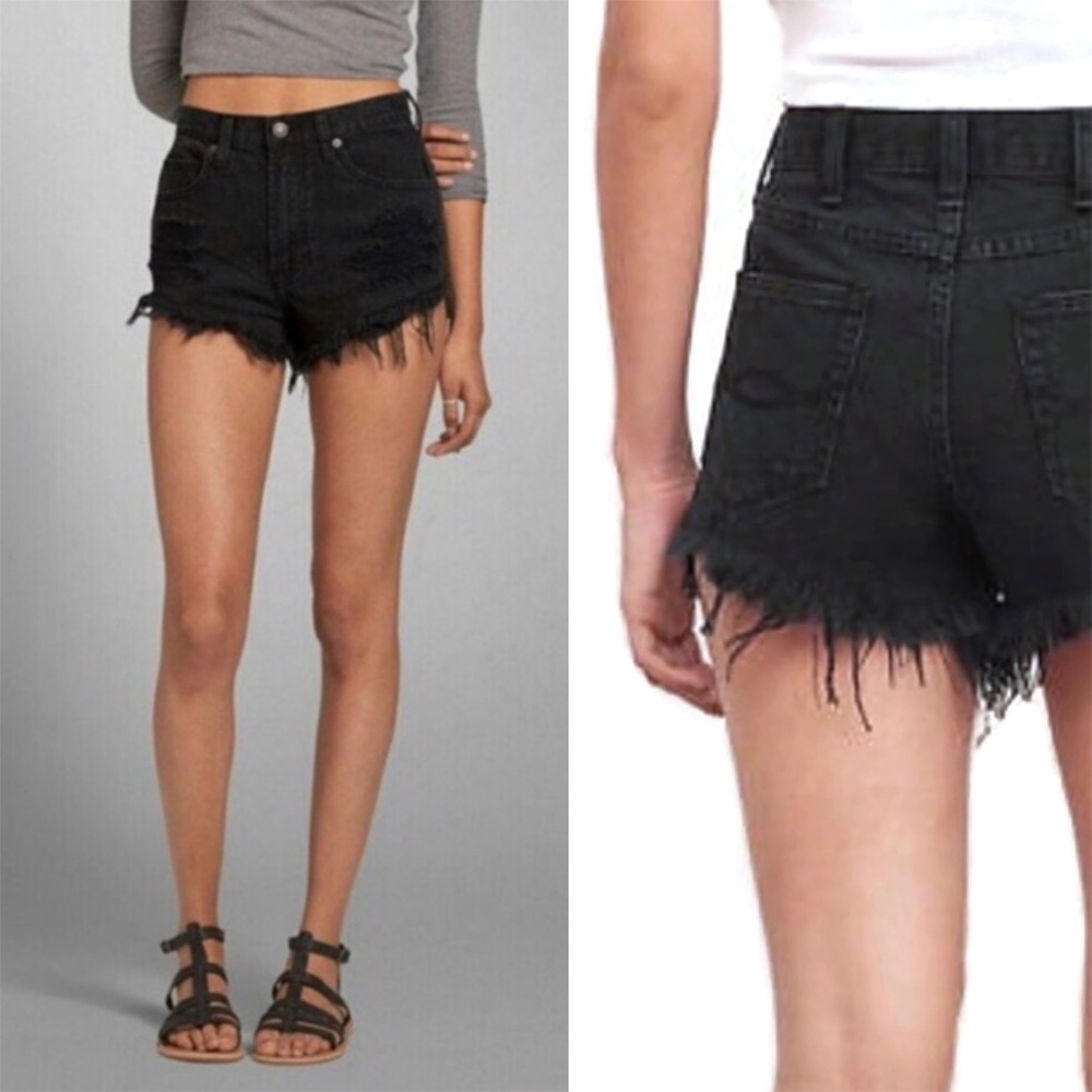Abercrombie & Fitch ultra high rise mom shorts